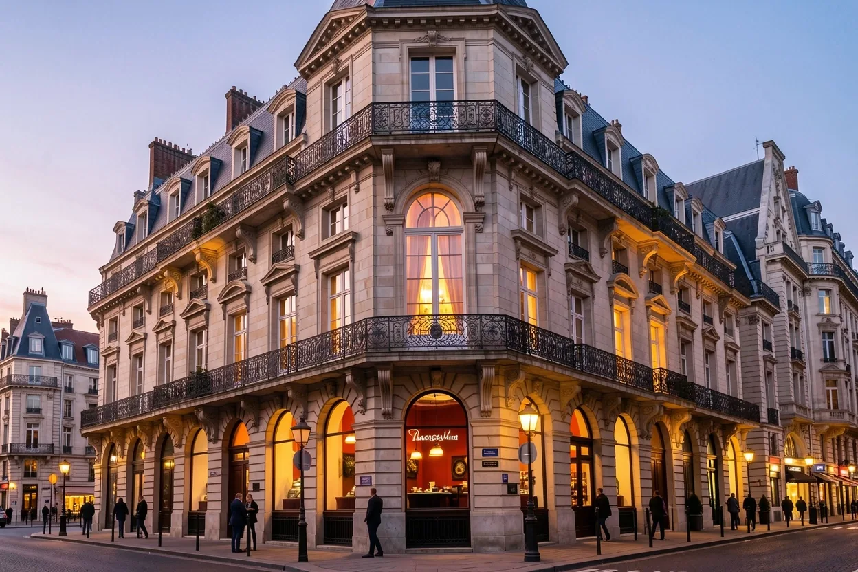 Façade de l'immeuble de caractère au 19 Boulevard de la Liberté à Lille