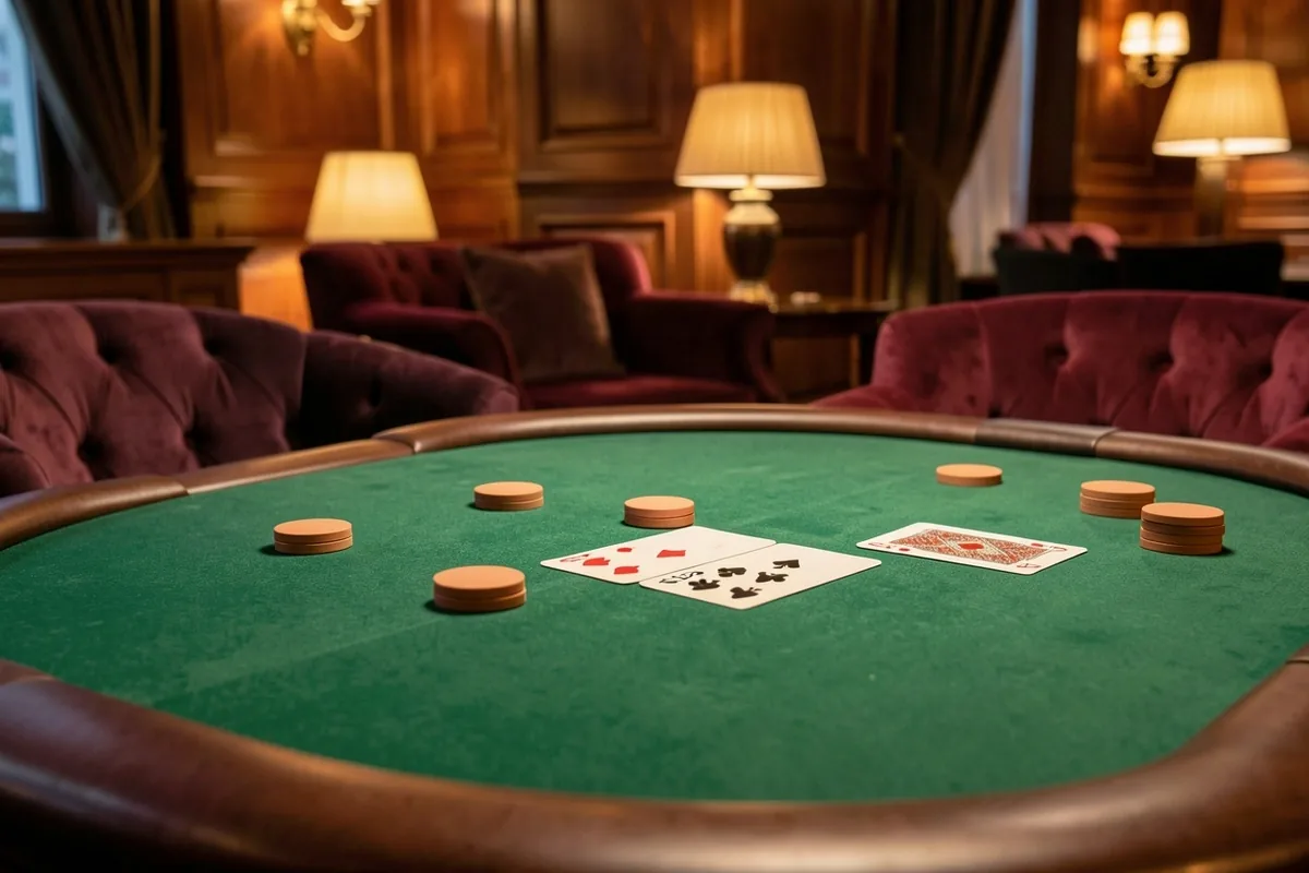 Table de poker stratégique au Salon Riivage