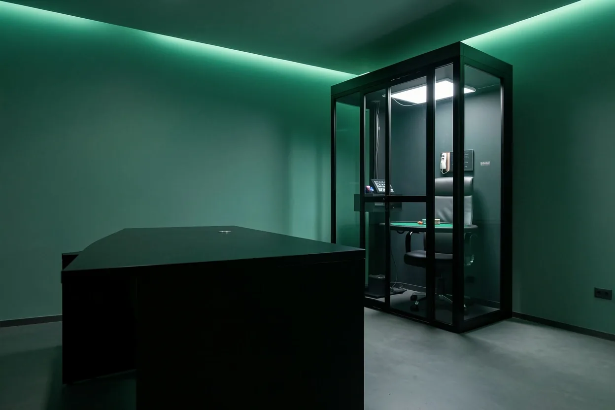 Espace coworking feutré et cabines acoustiques au Salon Riivage