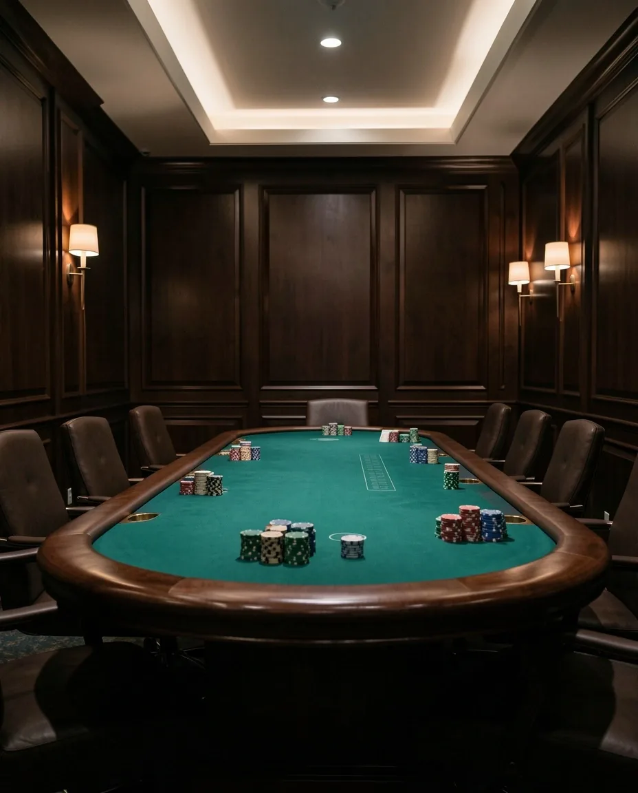 Table de poker de club d'affaires au Salon Riivage à Lille